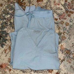 Mandala Baby Blue Scrub Bottom & Top